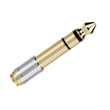 Convertitori 6Pc da 6,35 mm un 3,5 mm Maschio da 1/4 di Pollice Femmina da 1/8 di Pollice Jack da 6,35 un 3,5 Adattatore Audio per Cuffie Connettore