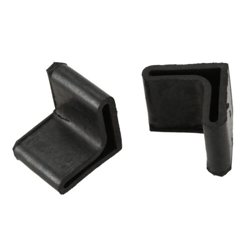 Rubber L Shaped Angle Iron Foot Pads Covers 50 Pcs Black 1
