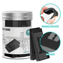 Plastic Shims for Leveling - 144 Piece Jar, Strong and Durable Table Wedges, DIY Levelers for Furniture, Table, Chair