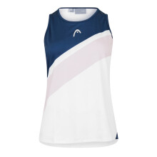 (12 UK, White/Navy/Pink) Head Womens/Ladies Colour Block Tank Top