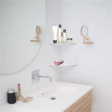 4Pcs Acrylic Corner Shelf Floating Wall Storage Shelf Display Speaker Organizer Bedroom Kitchen Storage Holder,Clear