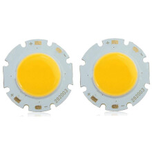 2X 3W COB Haute Puissance Super Bright Rond Lampe Lumiere Chip LED Blanc Chaud