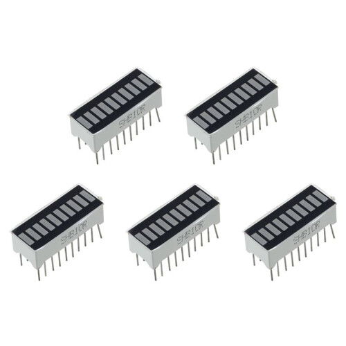 5X 10 Segments LED Rouge Bargraphe