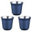 3X 80Ml Double Wall Stainless Steel Espresso Cup Insulation for  Pixie Coffee Cup Capsule Shape Coffee Mugs,D 1