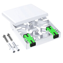 Fiber Panel Box Enclosure 2 Core Fiber Optic Terminal Distribution Junction Box Double Port SC APC Type Panel Fiber