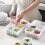 6-Grid Plastic Food Storage Container with Lid for Microwave Heating 2