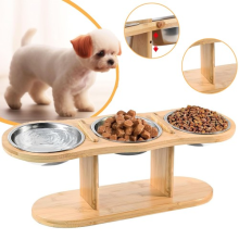Tilted Cat Bowls with Stand Adjustable Elevated Feeder Bowls Raised Feeding Bowl