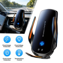 Wireless Car Charger 15W Fast Charging Car Phone Holder Mount Auto Clamping