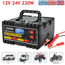 2500A Heavy Duty 12/24V Automatic Car Battery Charger Smart Pulse Repair Trickle
