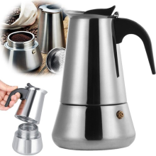 9 Cup Stovetop Espresso Maker Stainless Steel Moka Pot Coffee Machine for Home
