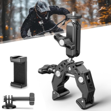 Super Clamp Camera Clamp Mount Action Camera Phone Holder Adapter Dual Ball Head