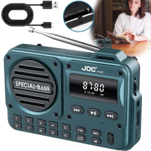 Radio Digital Radio Battery Powered FM Radio USB Charging Radio w/ Bluetooth