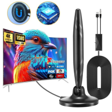 Indoor TV Aerial Long Range Freeview HD Aerial Digital TV Antenna 360 Reception