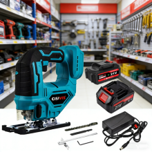 Cordless Jigsaw 21V Electric Jig Saw Woodworking Power Tool with 2x Battery UK