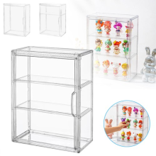 Acrylic Display Case for Collectibles 3 Tier Figure Display Case Display Cabinet