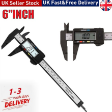 6'' LCD Digital Vernier Caliper Black Micrometer Measure Tool Gauge Ruler 150mm