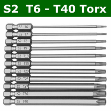 11Pc Long Reach Torx Star Hex Security Bit Set Tamper Proof Screwdriver Bit Hole