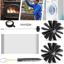 Chimney Sweep Kit Dryer Vent Cleaner Chimney Cleaning Brush Kit 18 Nylon Rods