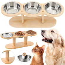 15 Tilted Elevated Dog Feeder Raised Cat Bowls Pet Feeding Station for Puppy