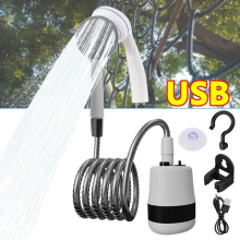 Portable Camping Shower Outdoor Shower Rechargeable Electric Shower Pump Hiking