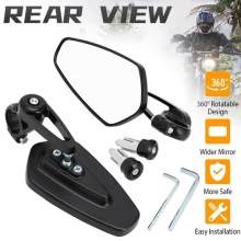 Motorcycle Mirrors Motorbike Side Mirrors Scooter Cruiser ATV Handlebar Mirrors