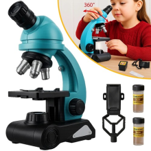 Kids Microscope 1200x, 400x, 100x Children Science Microscope Kit with LED Light