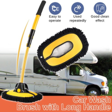 15 Curved Car Cleaning Brush Telescopic Vehicle RV Cleaning Mop Car Washing Kit