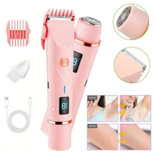 2in1 Lady Dual Head Shaver IPX7 Electric Lady Shavers Bikini Trimmer Wet & Dry