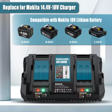 Dual Fast Charger For Makita 18V Li-Ion Battery BL1860 BL1830 BL1850 BL1840 UK