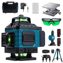 16-Line Laser Level 360 Green Auto Self Leveling Measure Tool with 2 Batteries
