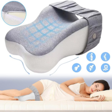 Side Sleeper Leg Pillow Orthopedic Knee Pillow Leg Knees Pain Cushion w/ Strap