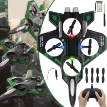RC Plane Drone Foam Airplane 360 Flips Stunt Aircraft w/ LED lights for Kids