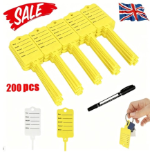 Car Key Tags x 200 Multi Purpose Self Tie To Identify Your Vehicles 2 Colors UK