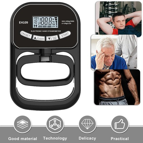 396lbs/180kg Grip Strength Trainer Hand Dynamometer Digital Grip Strength Tester