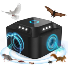 360 Ultrasonic rodent Repellent Rat Repellent 3 Modes Deterrent w/ 12 LED Light