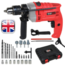 Hammer Drill Heavy Duty Corded Electric Impact Driver with Bit Set Case 1200W UK