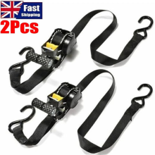 2X Heavy Retractable Auto Retract Ratchet Tie Down Strap  25mm x 3.3 Metre+Hook