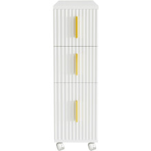 Slim Bathroom Floor Cabinet, Narrow Floor Storage Unit With 3 Drawers