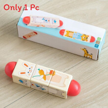 (Animals)Holz Säugling Montessori Puzzle mit Anerkennung Domino für frühkindliche Bildung