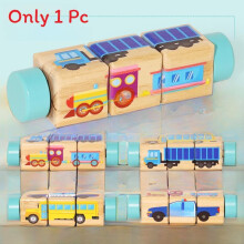 (Car)Holz Säugling Montessori Puzzle mit Anerkennung Domino für frühkindliche Bildung