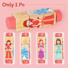 (Princess)Holz Säugling Montessori Puzzle mit Anerkennung Domino für frühkindliche Bildung