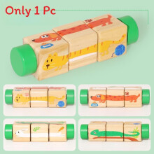 (Dachshund)Holz Säugling Montessori Puzzle mit Anerkennung Domino für frühkindliche Bildung