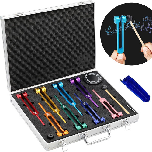 Chakra Healing Tuning Fork Set 8 pcs