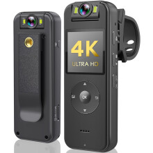 4K Body Camera with 1.4-inch Screen Night Vision Lighting