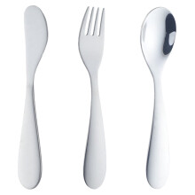 Kids Stainless Steel Cutlery Set Fork Spoon Knife 3 Pcs