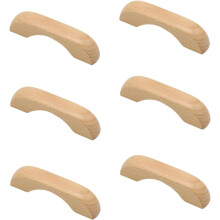 Wooden Cabinet Handles Beech 6 pcs 96 mm