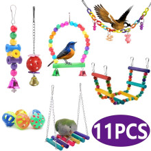 Parakeet Toys Swing Hanging Chewing Toy Set 11PCS
