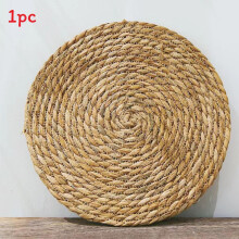 (Reed Natural,35CM)Ensemble de sous-verres de table en bambou isolant tissé artisanal avec isolation pour utilisation maison