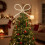 Metal Rhinestone Bow Tree Topper Silver Gold Spring Base 4