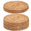 (Cornshell,30CM)Hanrafted Woven Insulator Bamboo Table Coaster Set With Insulation For Use Home 2